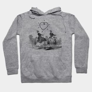 Bicycle Love Vintage Illustration Hoodie